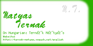 matyas ternak business card